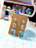 flower tile earrings